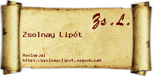 Zsolnay Lipót névjegykártya